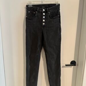 All Saints black wash Jules high waisted skinny jeans